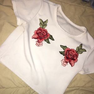 white rose shirt